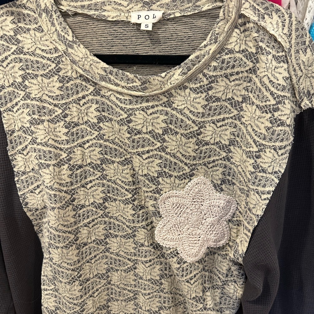 Pol Oversized Balcony View Tunic Patchwork Top - image 6